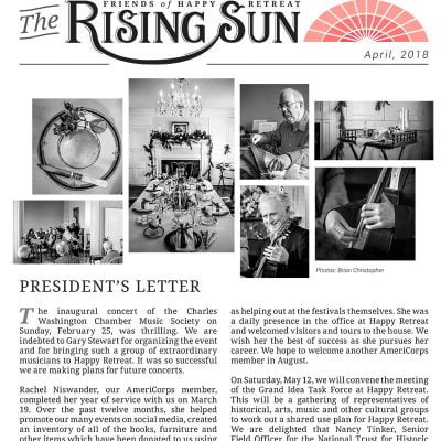 April 2018 Rising Sun Newsletter