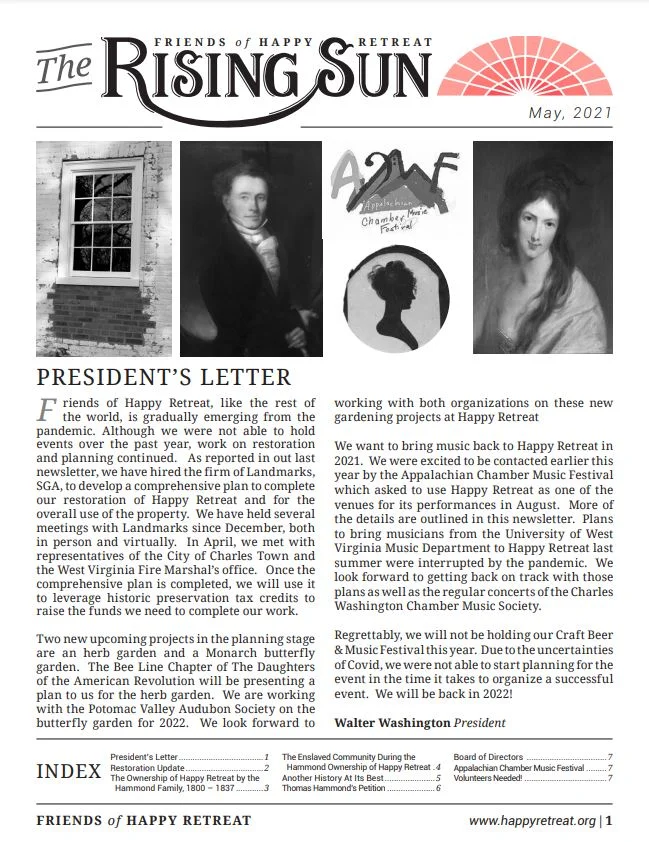 May 2021 Rising Sun Newsletter
