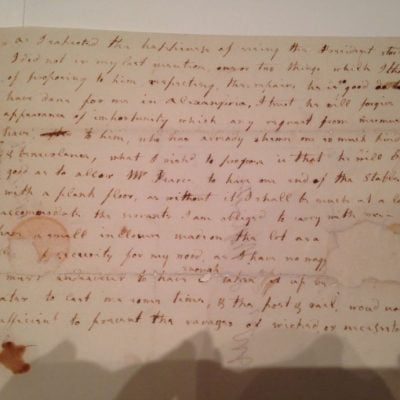 Historic Letter from Frances Bassett Washington to Martha Washington (March 1793)