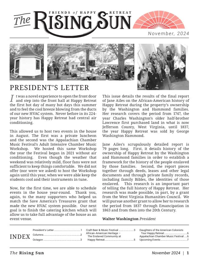 November 2024 Rising Sun Newsletter