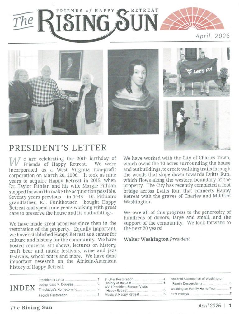 April 2026 Rising Sun Newsletter