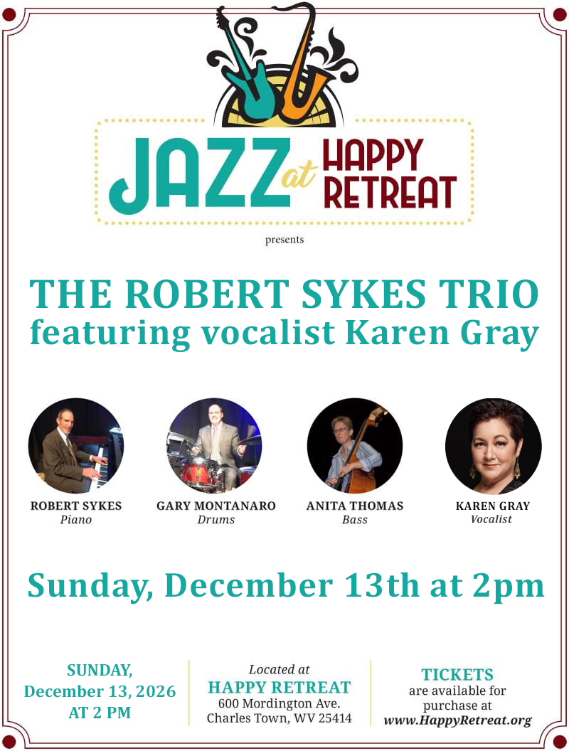 FOHR-Jazz-Trio-December-2026 Event Poster: Sean Crow Music at Happy Retreat